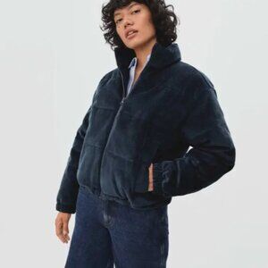 ISO Everlane Navy Blue Corduroy Puffer Size L